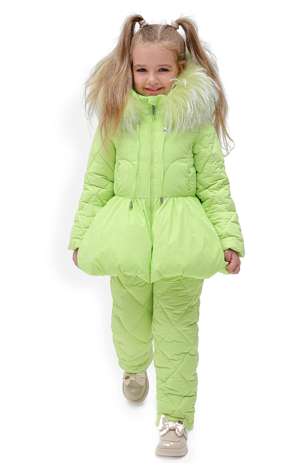 Ballerina TWO-PIECE lime SNOWSUIT