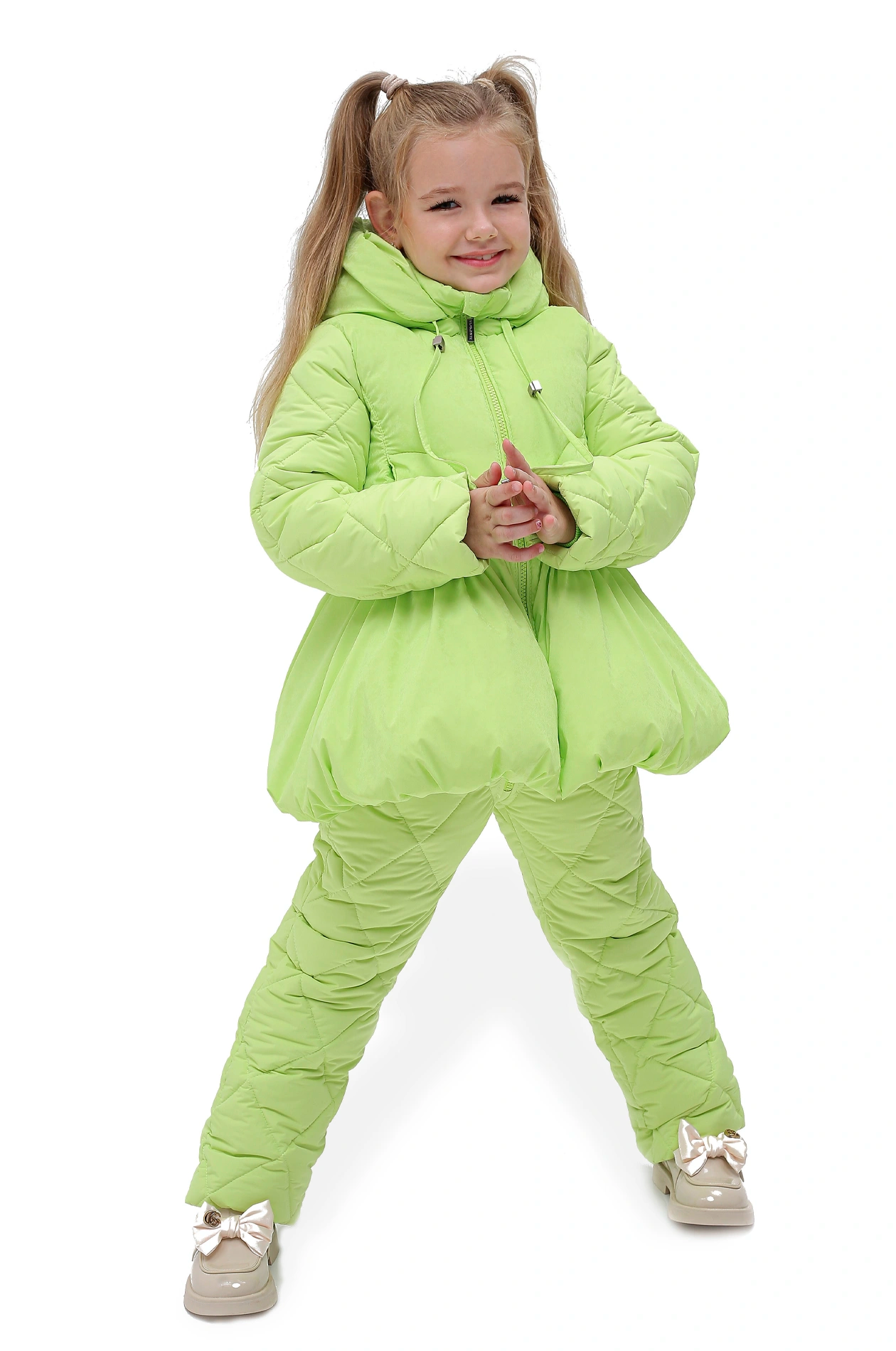 Ballerina TWO-PIECE lime SNOWSUIT