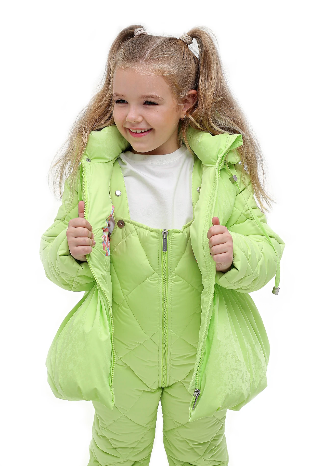Ballerina TWO-PIECE lime SNOWSUIT
