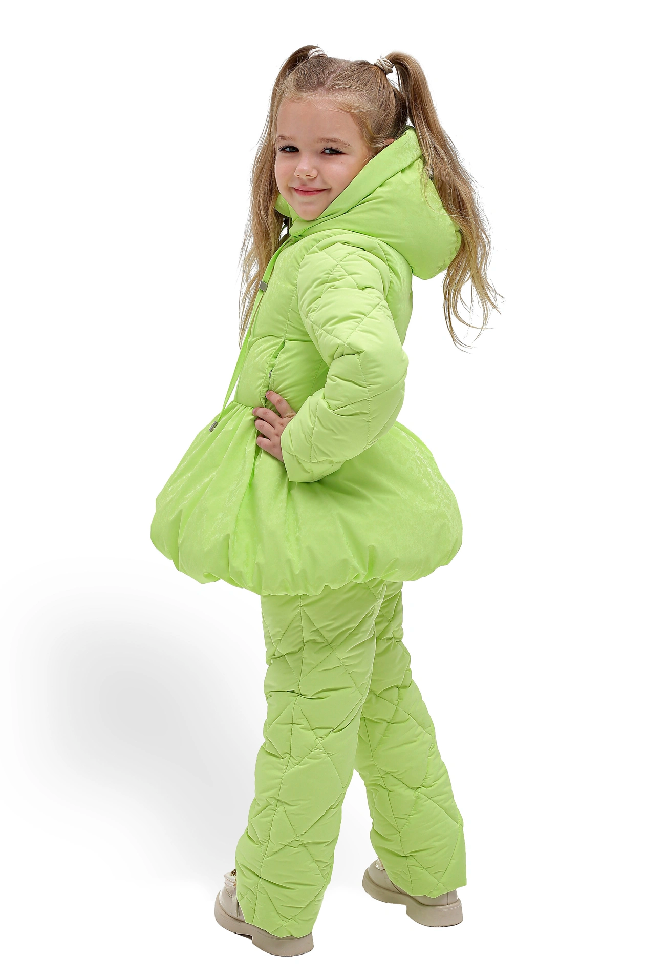 Ballerina TWO-PIECE lime SNOWSUIT