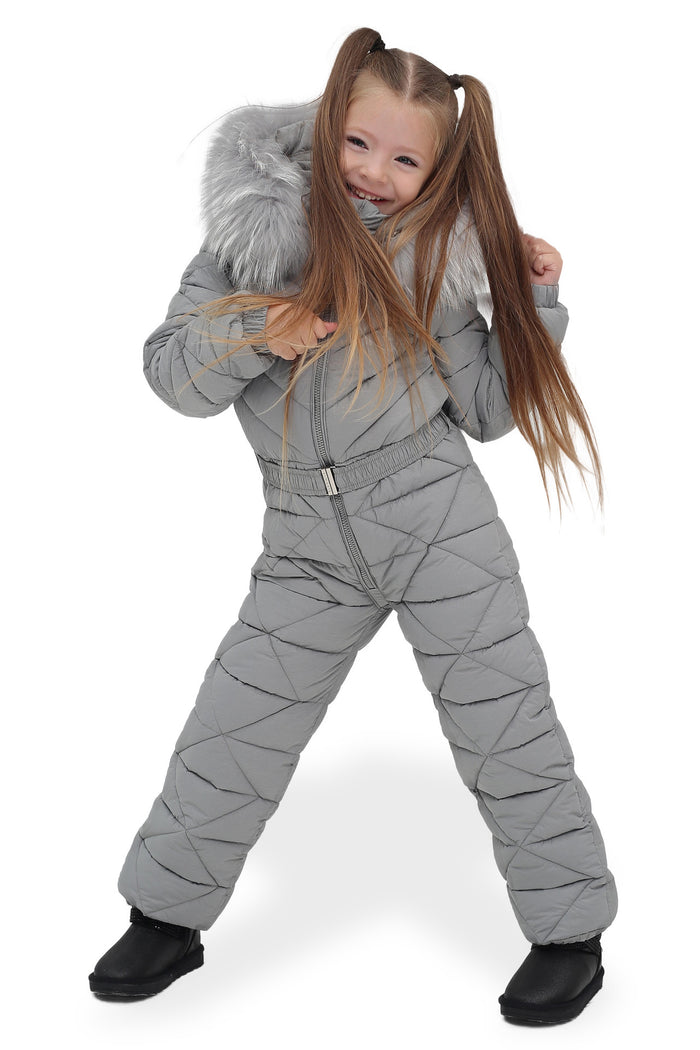 Icelyn Gray Snowsuit — Kids