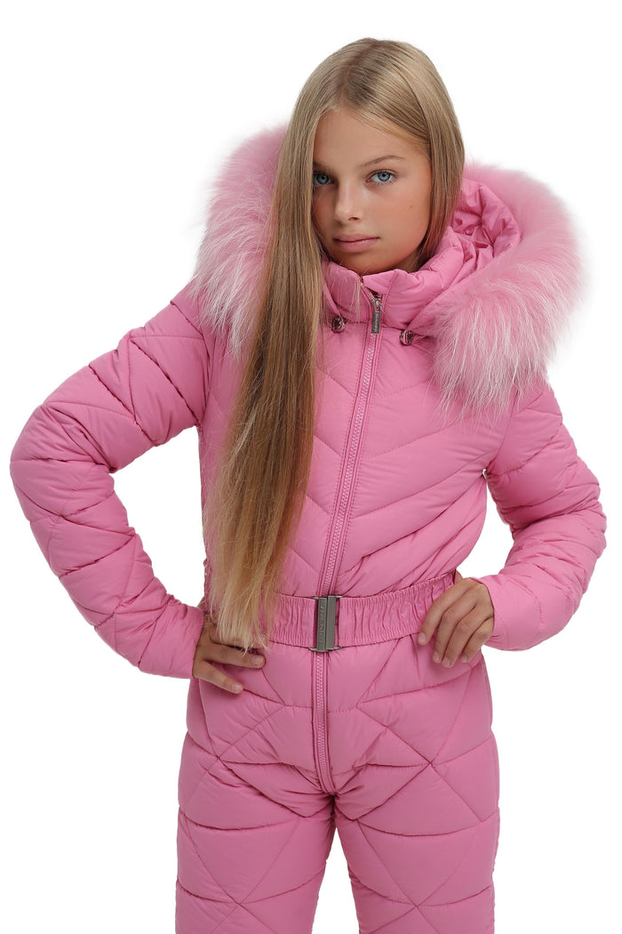 Icelyn Pink Snowsuit — Youth