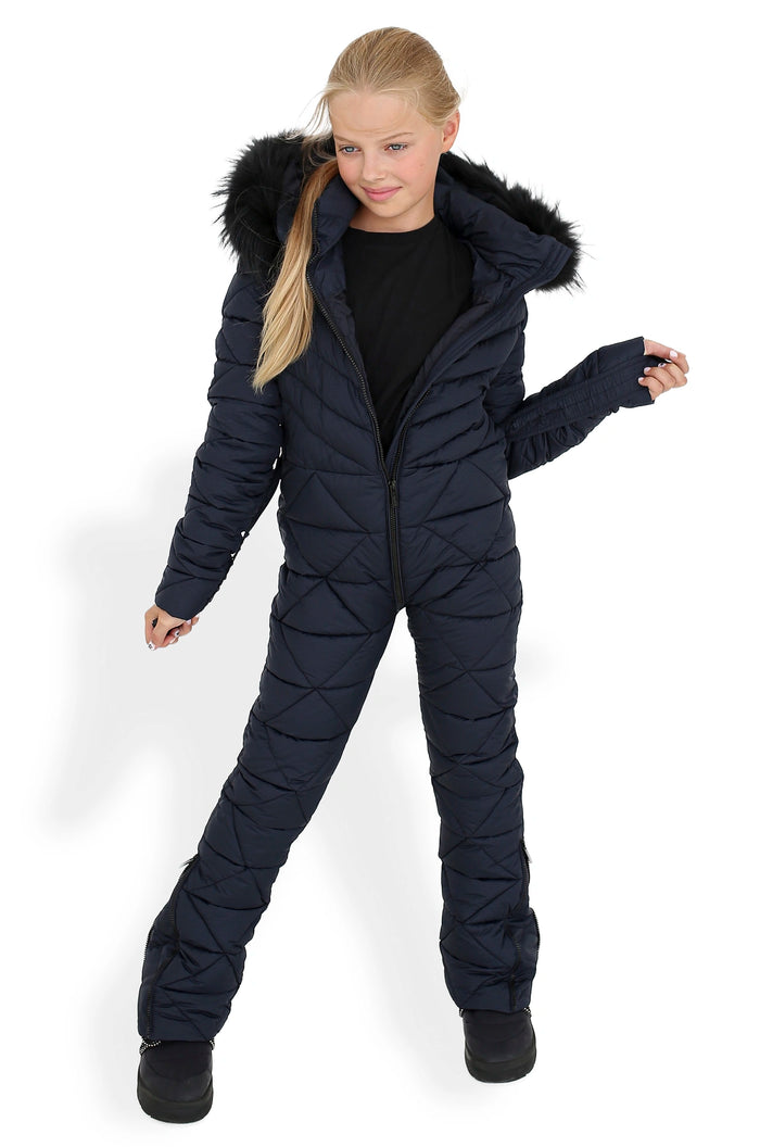Icelyn Black Snowsuit — Youth