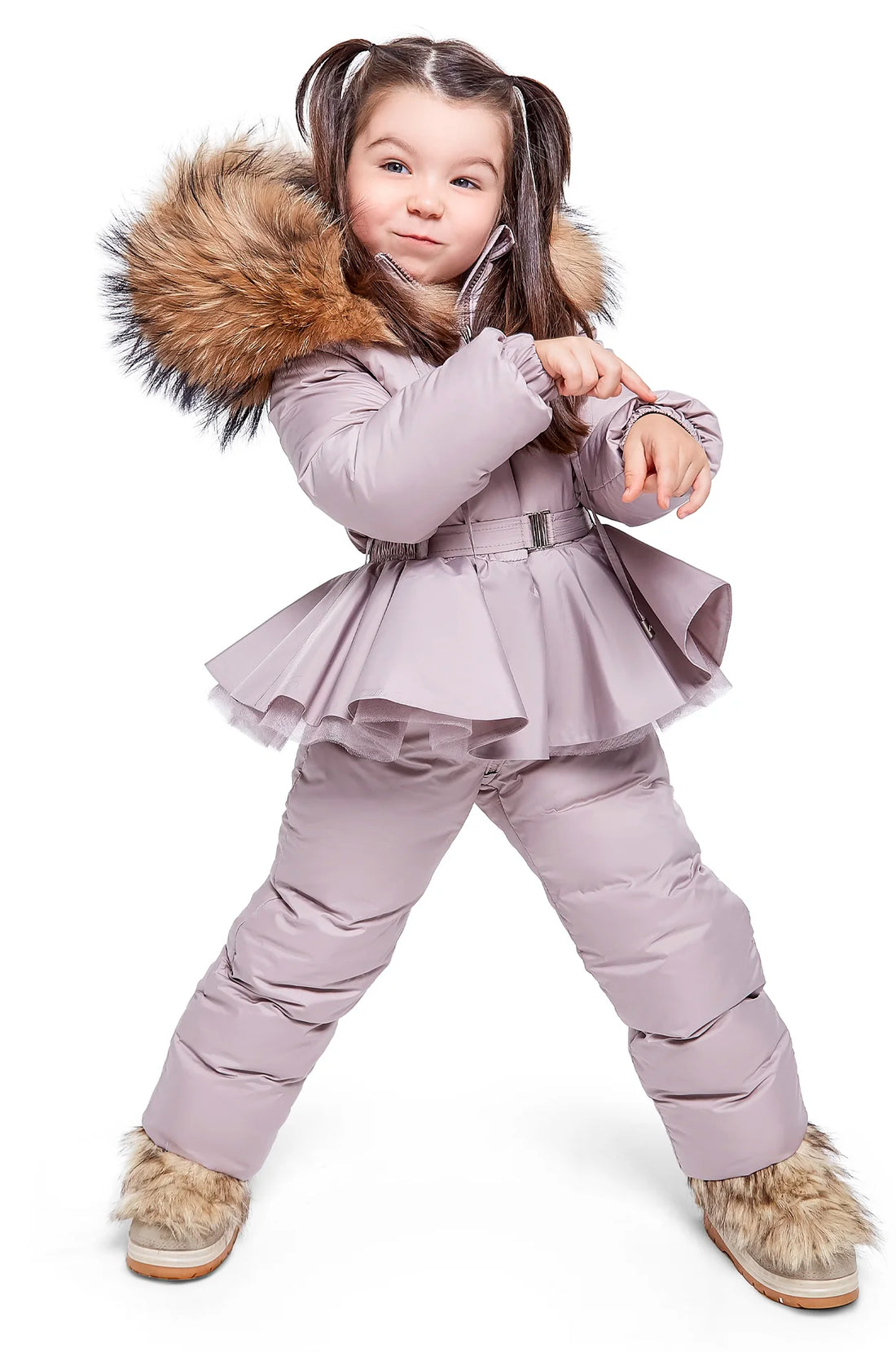 Kitty Beige Snowsuit — Kids