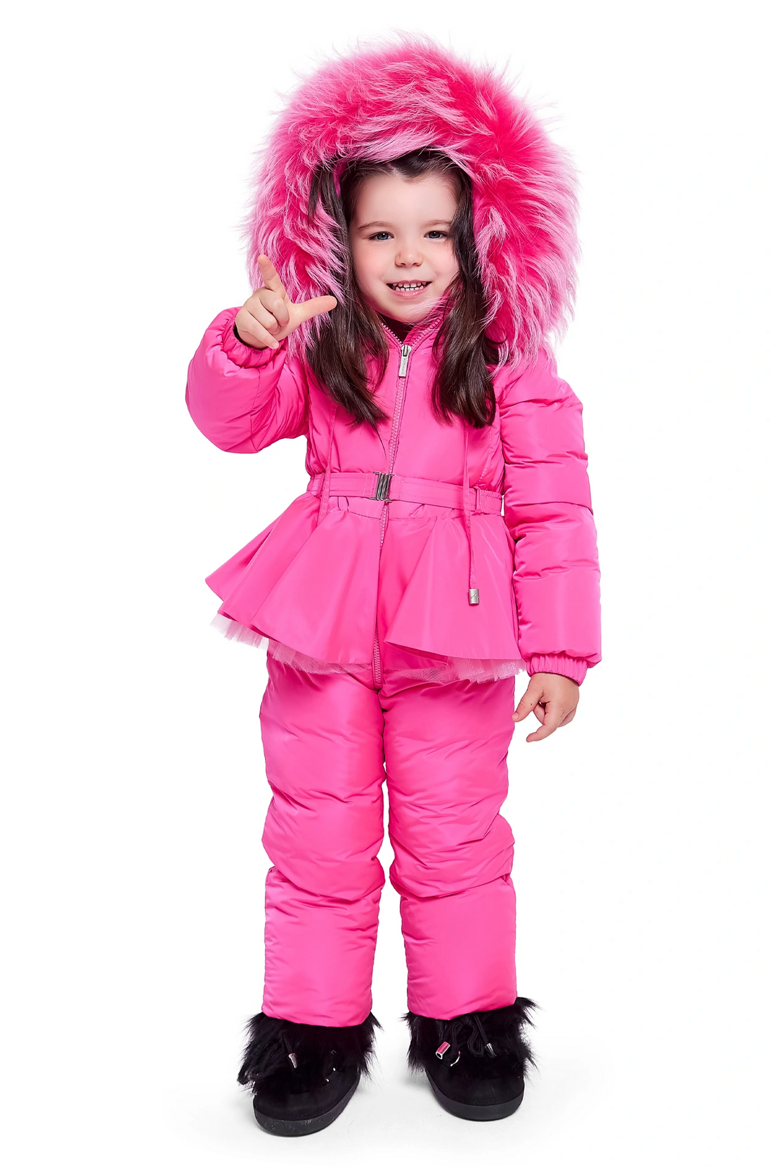 Kitty Fuchsia Snowsuit — Kids