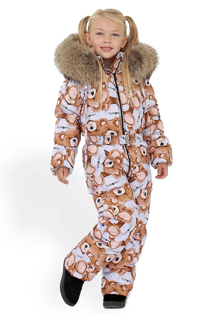 Vibear White Snowsuit — Kids