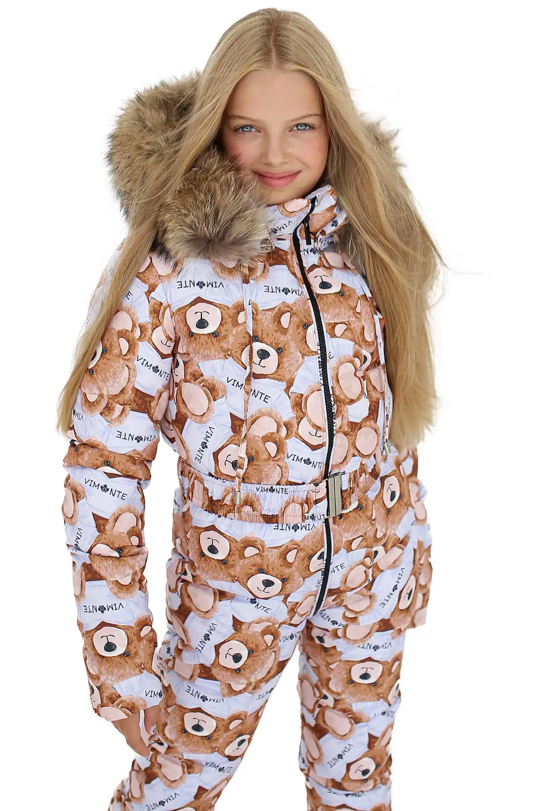 Vibear White Snowsuit — Youth