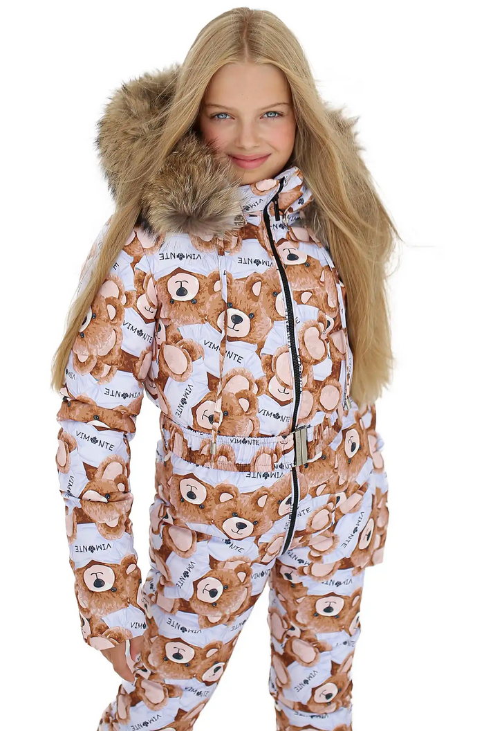 Vibear White Snowsuit — Youth