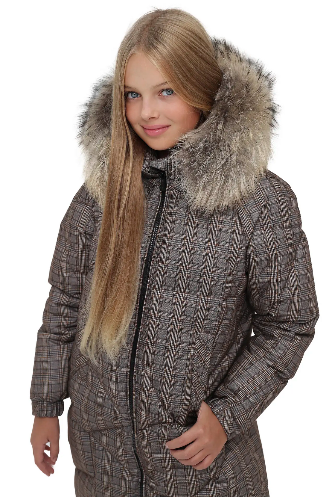 Wintera Neutral Check Long Jacket — Youth