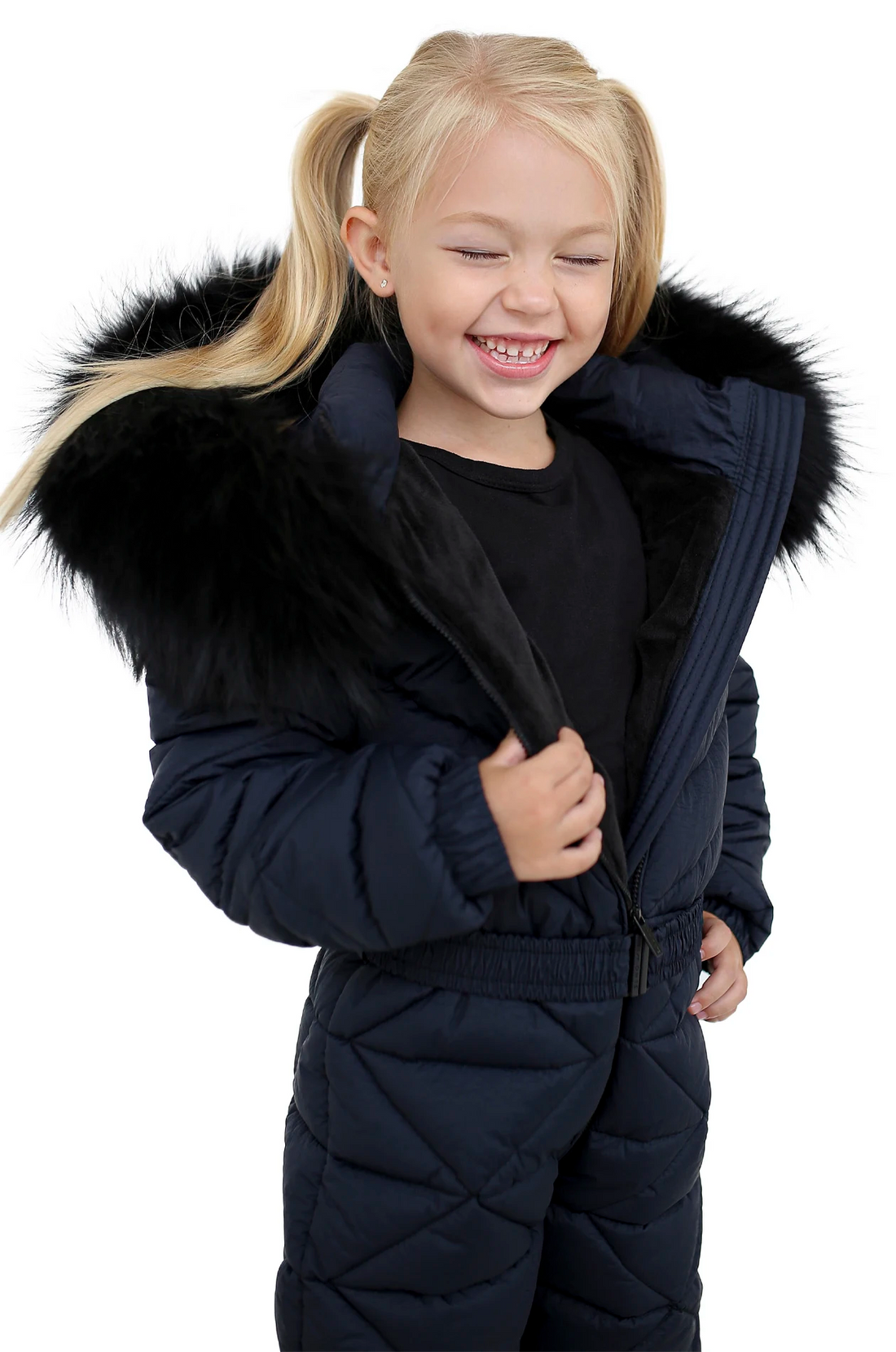 Icelyn Black Snowsuit — Kids