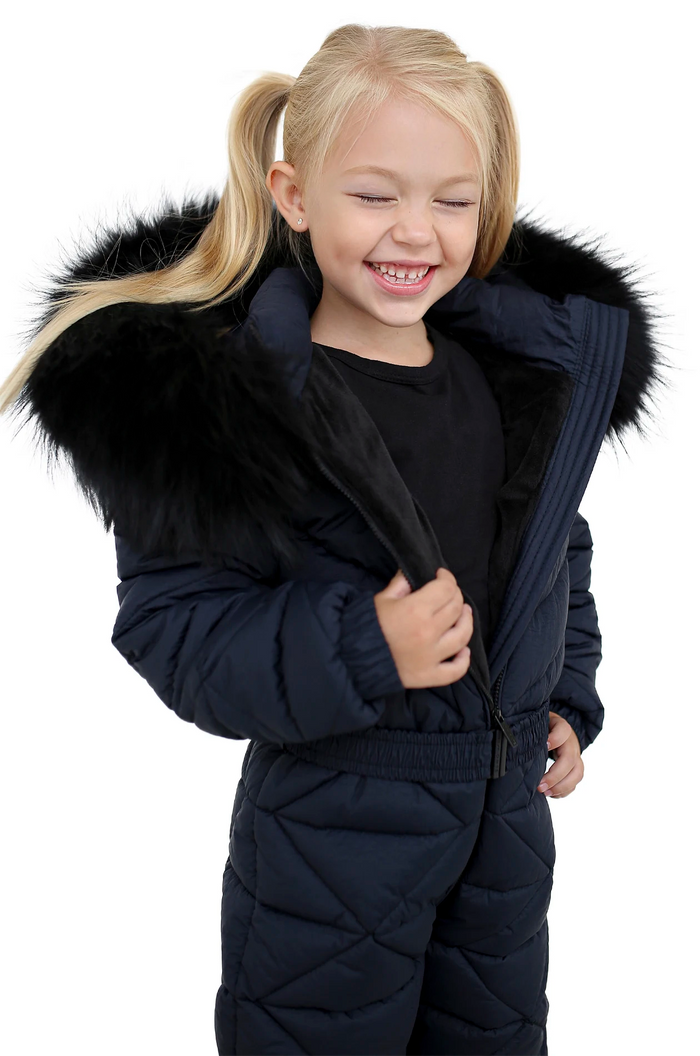 Icelyn Black Snowsuit — Kids