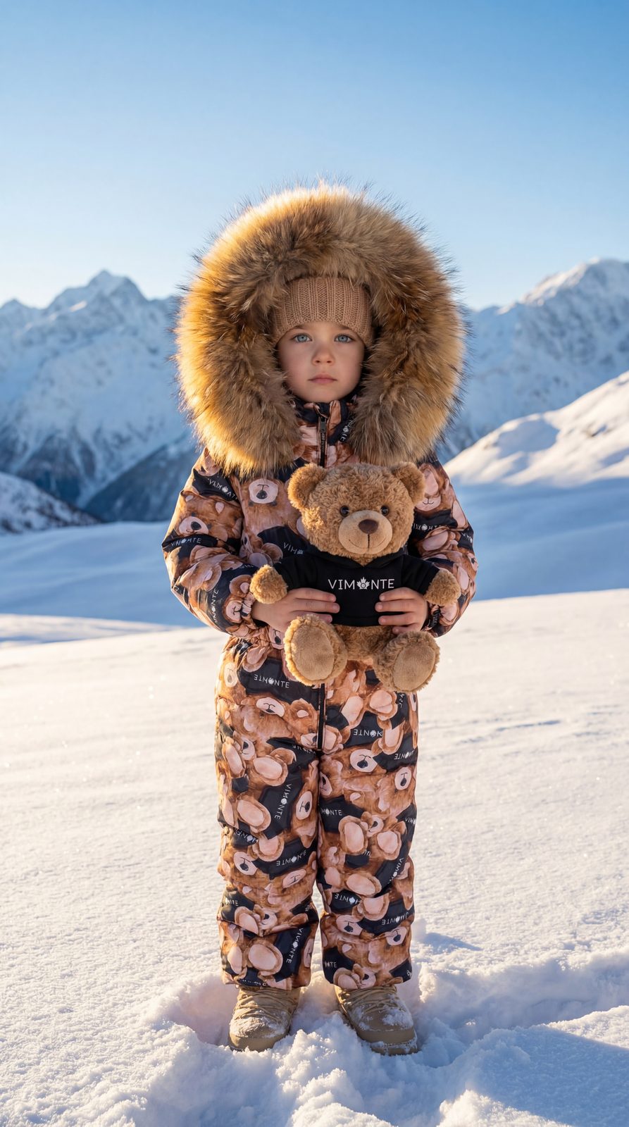 Vibear Black Snowsuit — Kids